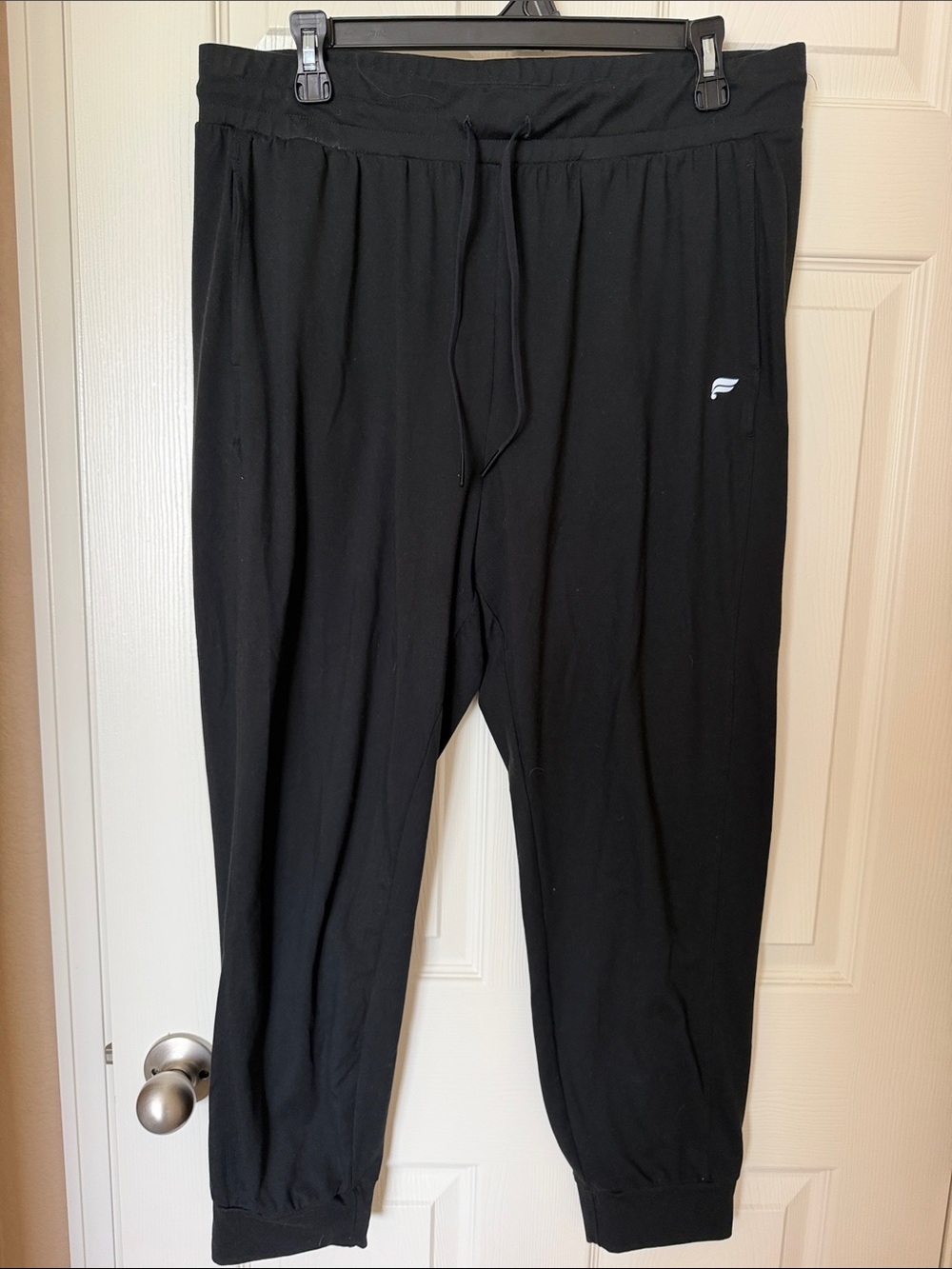 Fabletics Black Drawstring Track Joggers